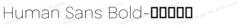 Human Sans Bold字体转换
